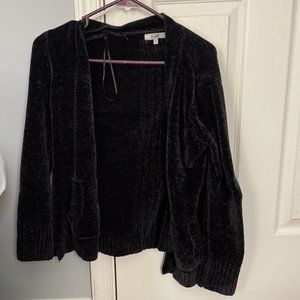 MUDD Black Extra Soft Thick Open Front Boxy Cardigan Sweater - Size Extra Small